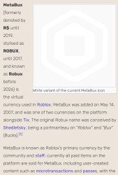 Robux renamed to MetaBux Meme Template