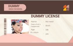 Dummy licsense Meme Template