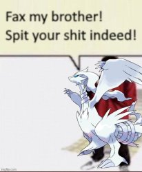 reshiram fax my brother Meme Template