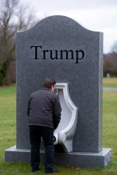 Trump urinal tombstone headstone Meme Template