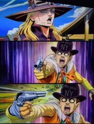 Jojo guy shoots self Meme Template