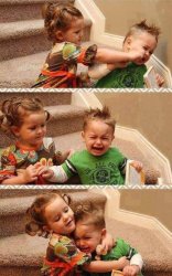 Sister Punches Brother Meme Template