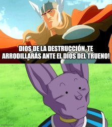 Thor versus Beerus Meme Template