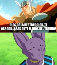 Thor versus Beerus Meme Template