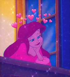 Pink Hearts Princess Meme Template