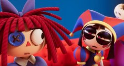 pomni squint at raggatha Meme Template