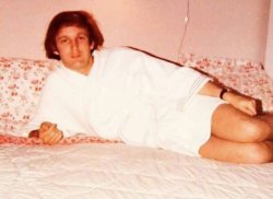 Pedo Trump in girl's bedroom Meme Template