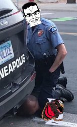 Chudjak kneeling on Blueworld's neck Meme Template