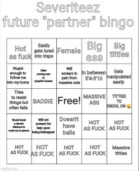 Severiteez future partner bingo Meme Template