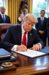 Trump signing executive order Meme Template