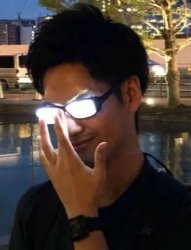 Glowing glasses dude Meme Template