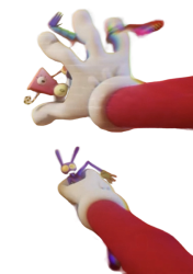 Caine Holding Jax And Zooble Meme Template