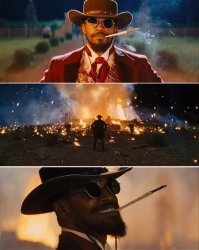 django burn yeah Meme Template