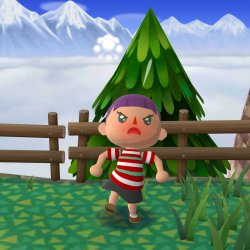 Yelling villager girl Meme Template