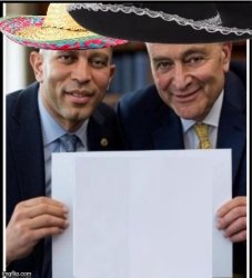 Cuck Scummer * Guacheem Jeffries sign Meme Template