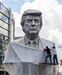 Erecting Donald Trump Statue Meme Template