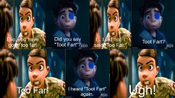 Elio Solis Says Toot Fart to Olga Solis Meme Template