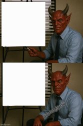 Devil before & after notepad Meme Template