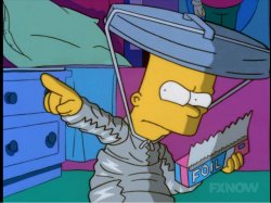 Tinfoil Hat Bart Meme Template