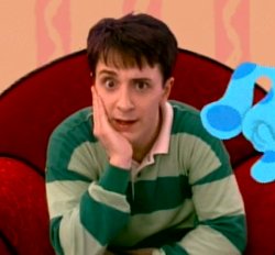 Steve Burns Blues Clues Thinking Meme Template