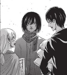 mikasa glare historia Meme Template