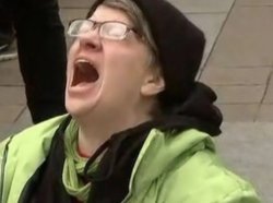 Screaming Liberal woman Meme Template