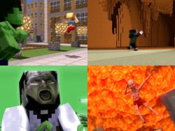 Hulk Kills Pinocchio By Dinosaur Minecraft Meme Template