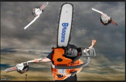 Chainsaw juggling chainsaws Meme Template
