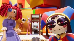 Pomni grin Meme Template