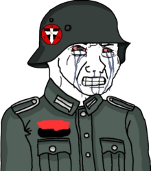 Banderite Wojak seething and coping Meme Template