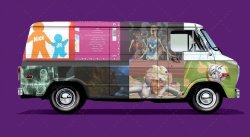 Nick Jr. Delivery Van Mockup Meme Template