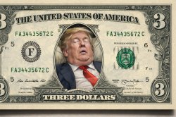 Trump dollars, worth less every year. Meme Template