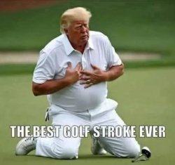 Trump Golf Stroke Meme Template
