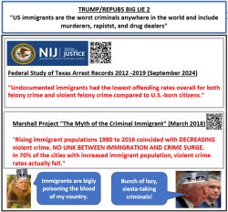 Trump/Republican Big Lie 2 - Criminal Immigrants Meme Template