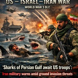 US–Israel–Iran War (World War 3 DLC) "‘Sharks of Persian Gulf aw Meme Template