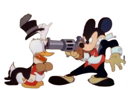 Donald Duck and Mickey Mouse's Gun Meme Template