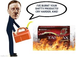 Hitler burning tampax Meme Template