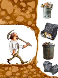 digging for trash Meme Template