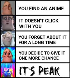 peak anime meme Meme Template