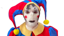 Pomni Cosplayer ( Content Farm ) Meme Template