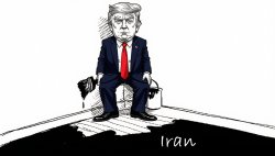 Trump paints himself into a corner Iran Meme Template