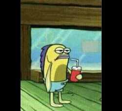 SpongeBob Yellow Fish Meme Template