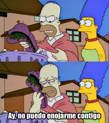 Ay, no puedo enojarme contigo Homero Meme Template