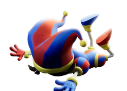 Pomni Fall on Floor Meme Template