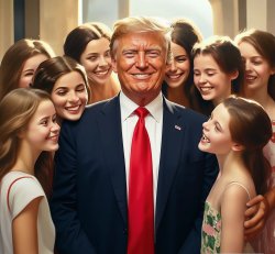Trump young girls Epstein pedophile Meme Template