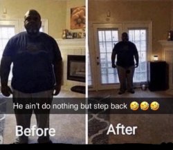 All bro did was step back Meme Template