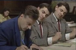 Double mr bean copying Meme Template