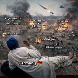 Watching the fight Meme Template