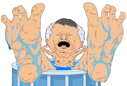 Mr Boss's Wet Feet Meme Template