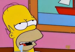 Homer Simpson drooling Meme Template